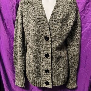 Women's Black and Gray Sweater